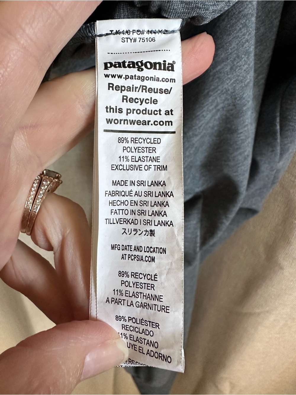 NWOT Patagonia Seabrook Jumpsuit in Plume Grey | Size XL - Picture 10 of 12